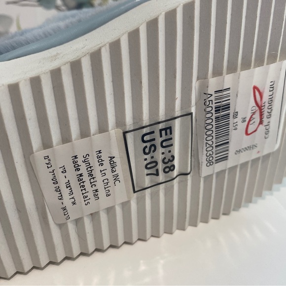 Adika Blue Fuzzy Slipper/shoe Size Eu38 / US7 - Picture 7 of 9